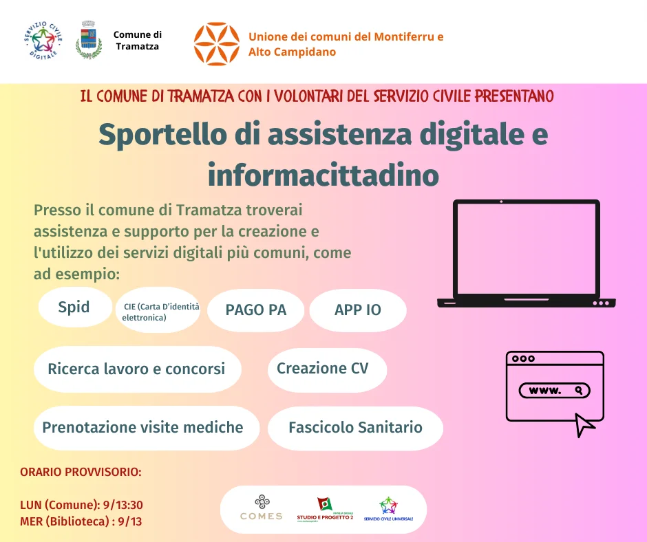 Apertura sportello di assistenza digitale e informacittadino