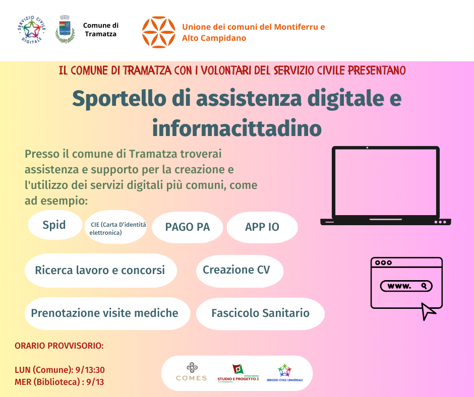 Apertura sportello di assistenza digitale e informacittadino